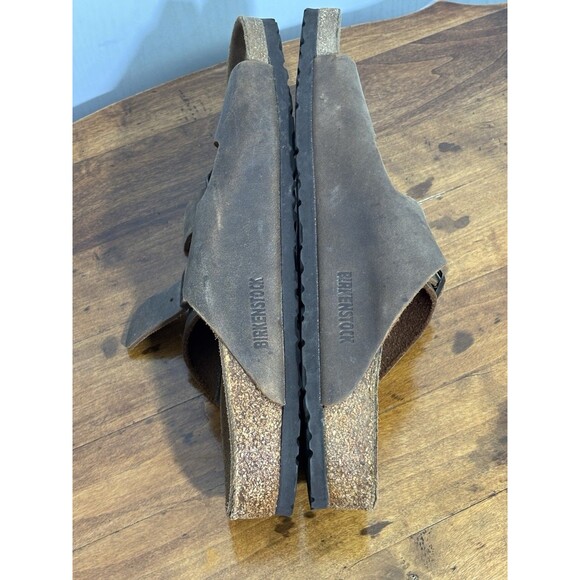 Birkenstock Arizona Sandal Mens Size 43 10 Brown Oiled Leather Slide - Picture 6 of 11